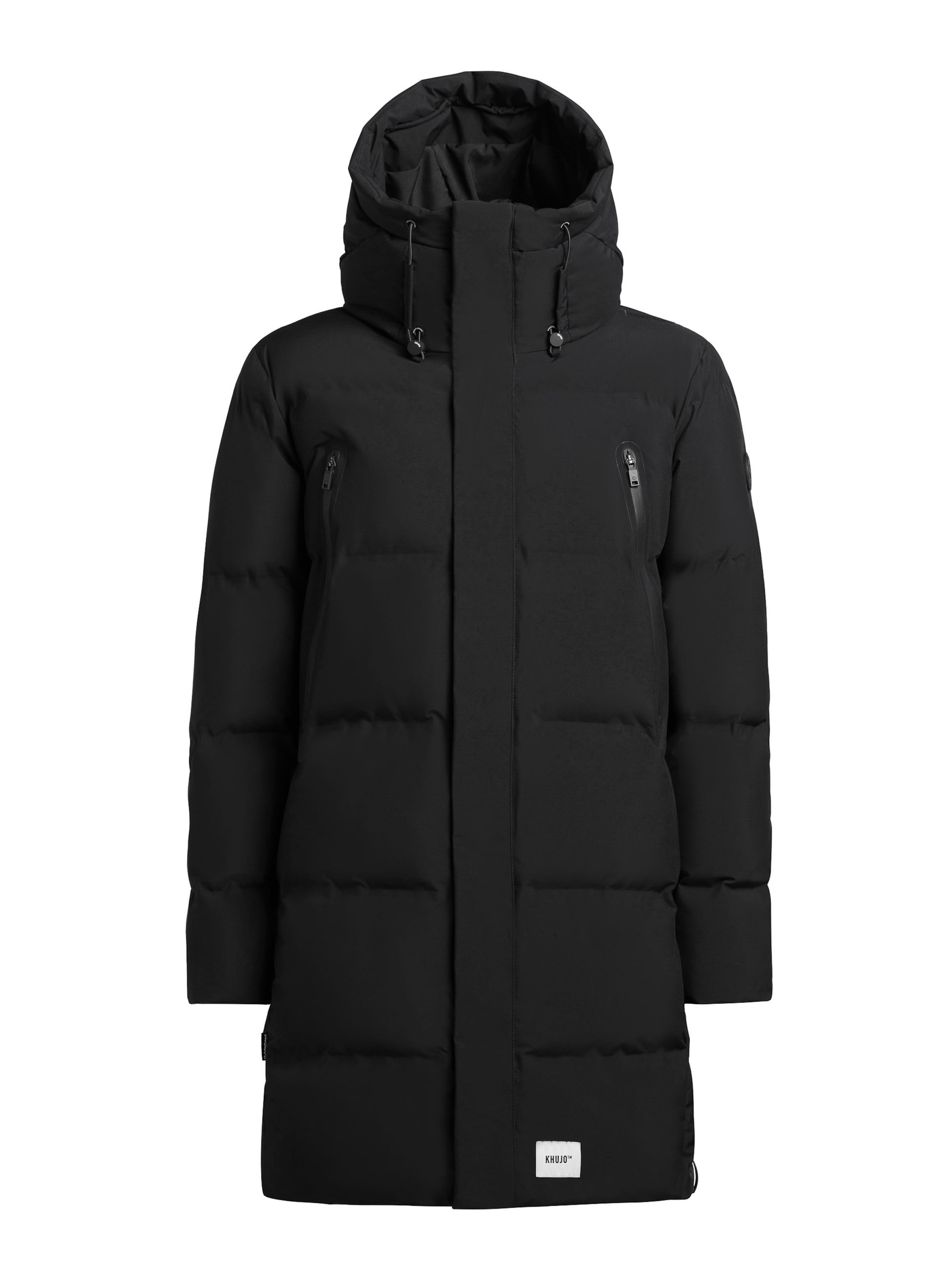 khujo Zimní kabát 'Morse3' – černá: přední strana