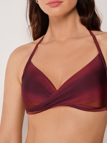 CALZEDONIA Triangle Bikini Top 'Soft Shades' in Red