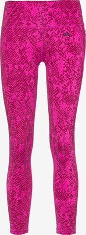 ADIDAS PERFORMANCE Skinny Sporthose 'Optime' in Pink: predná strana