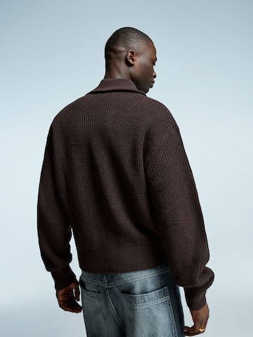Bershka Gebreid vest in Bruin