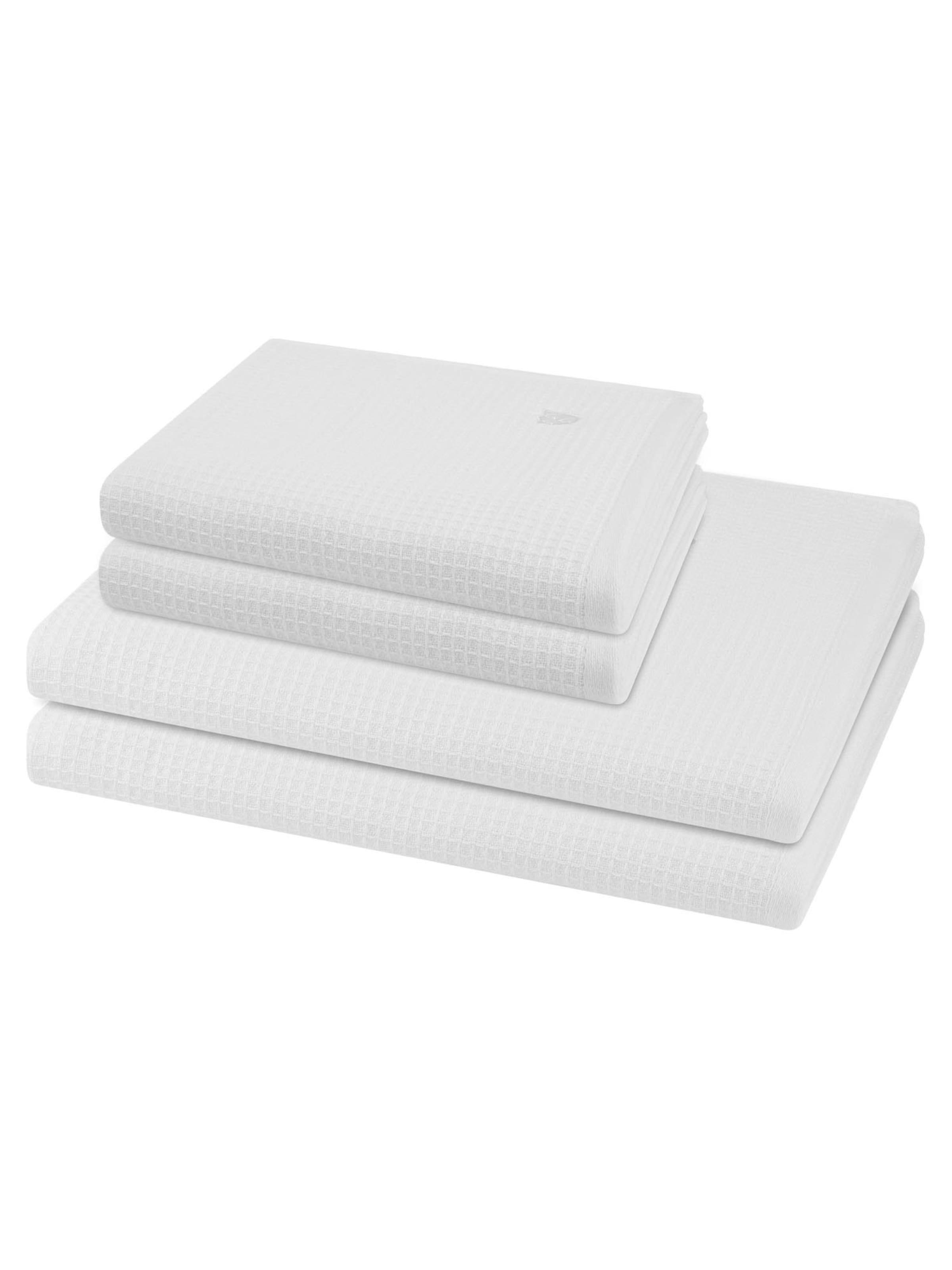 ROSS Towel 'Pique' in White: front