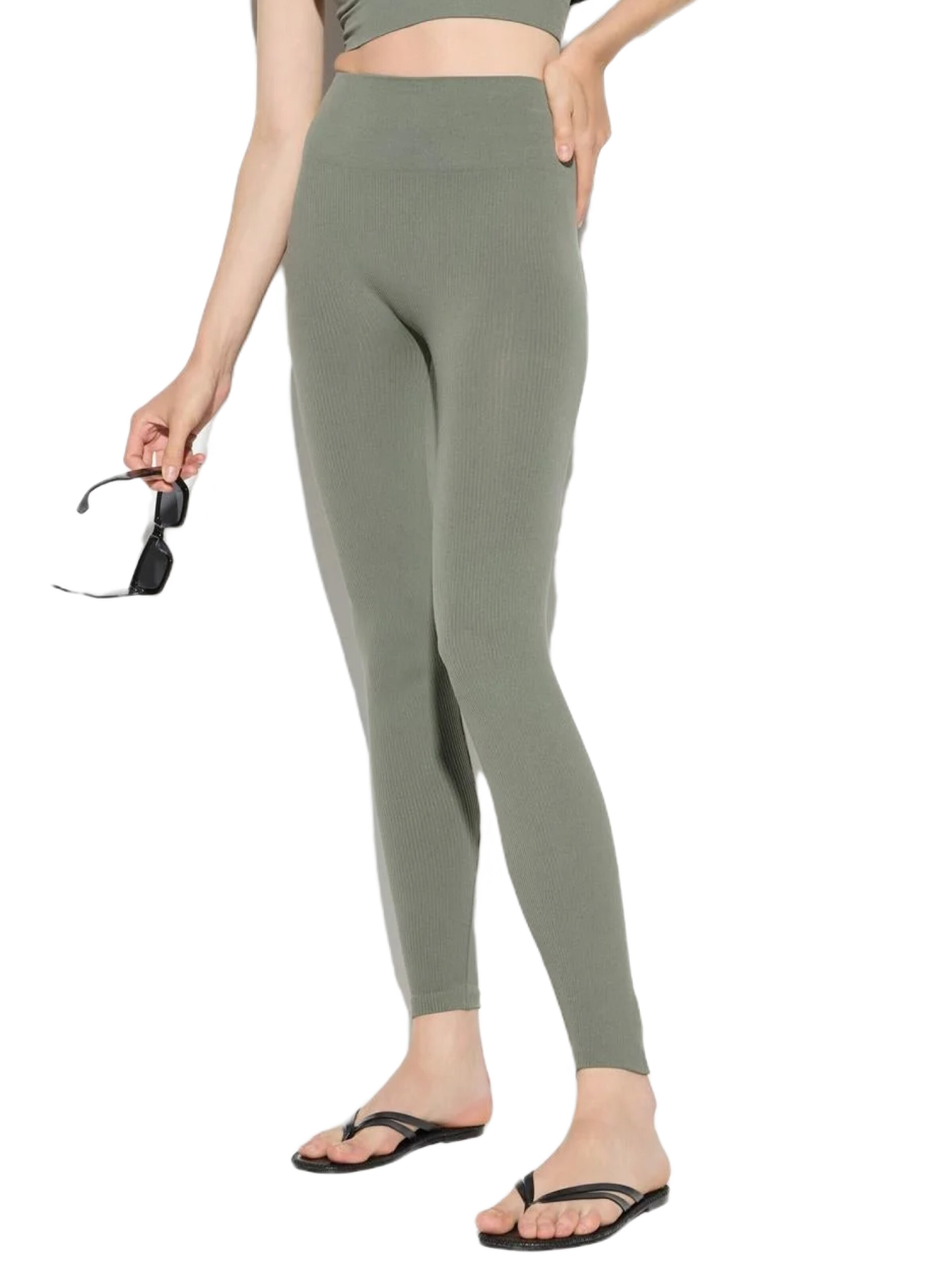 No Matter What Skinny Leggings in Grün: Vorderseite