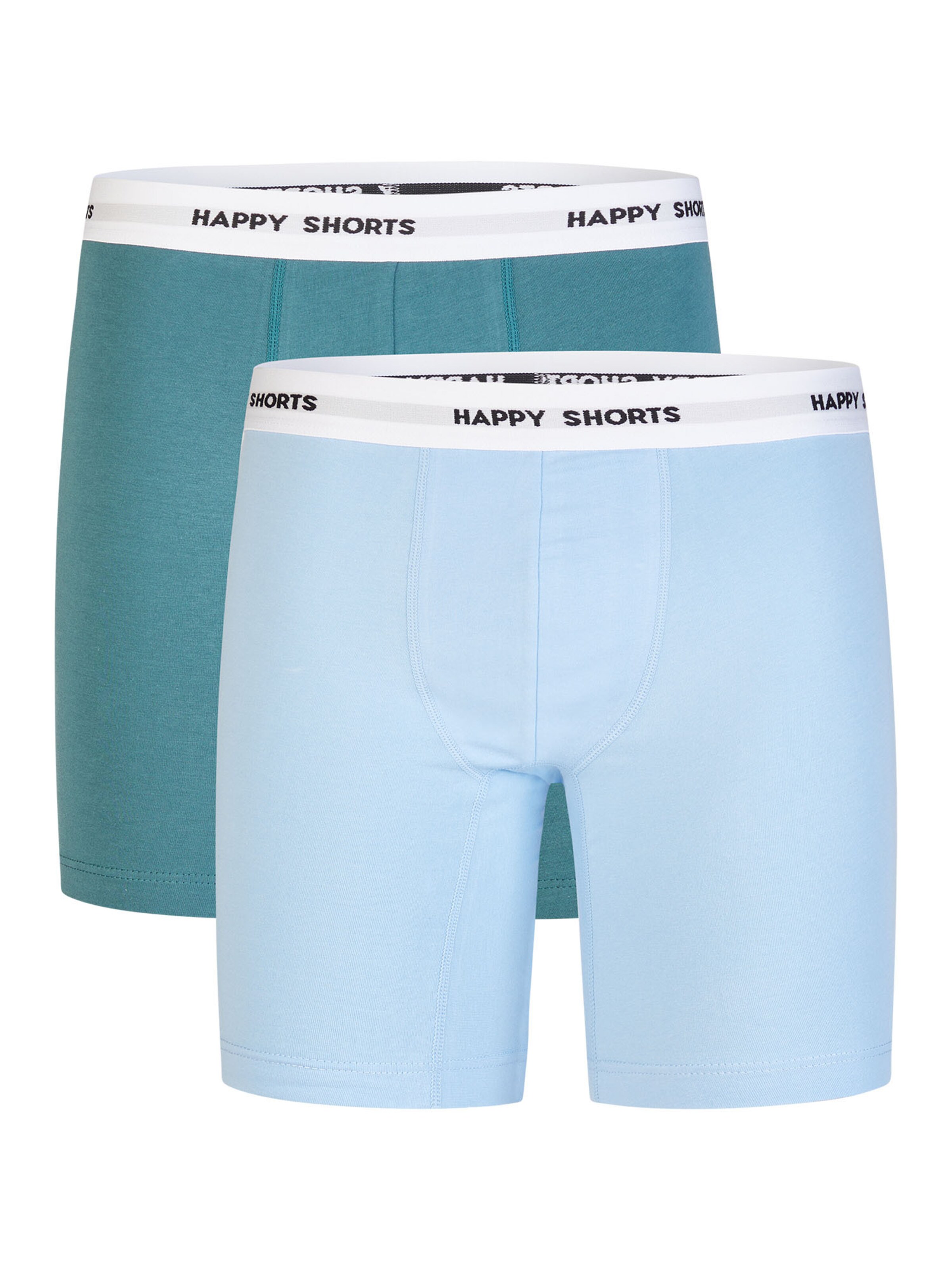 Happy Shorts Boxershorts ' Jersey Long ' in Blauw: voorkant