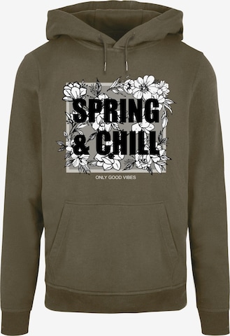 Sweat-shirt 'Spring And Chill' Merchcode en vert : devant