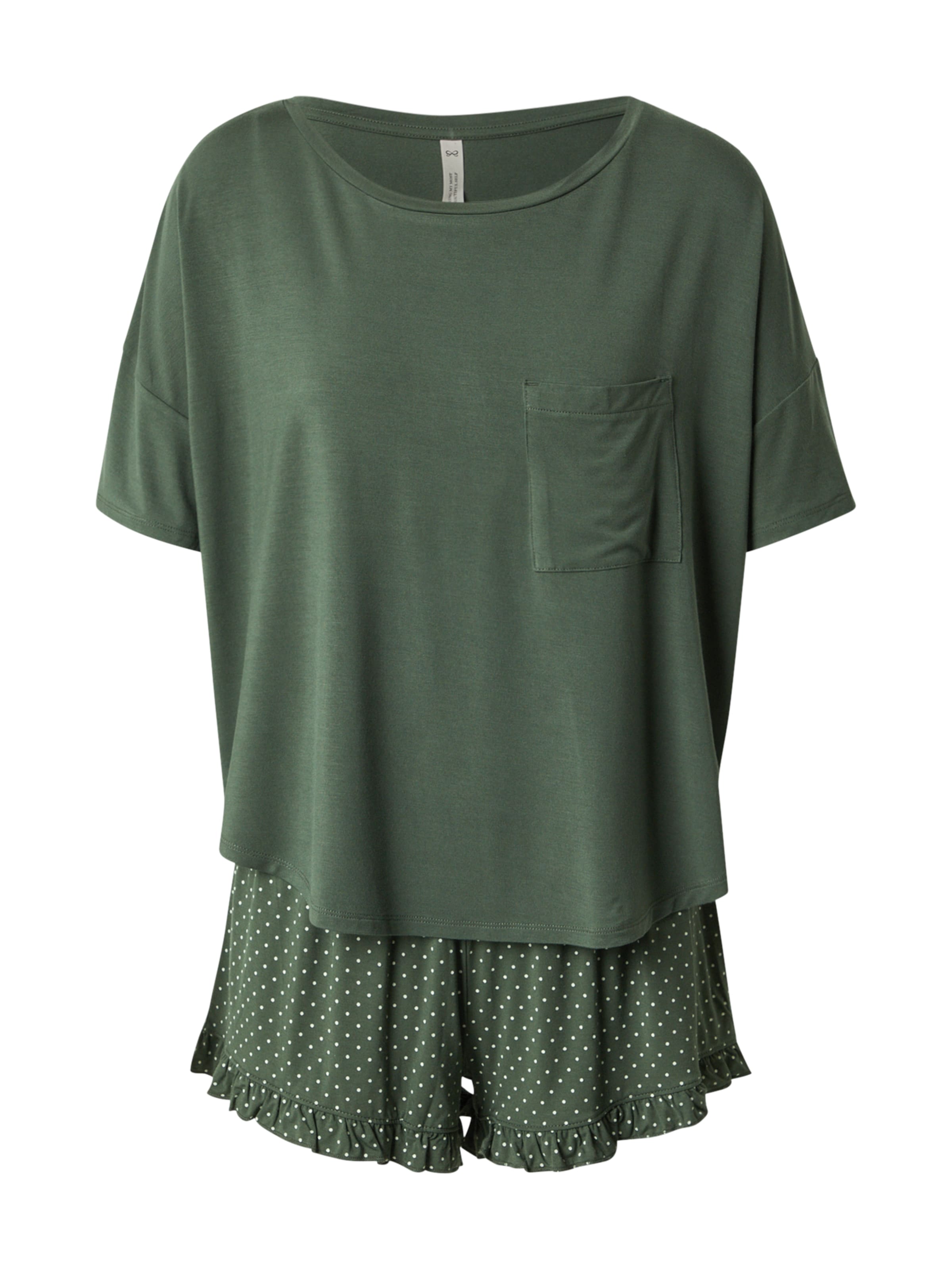 HunkemöllerKratke hlače za spavanje - zelena boja: prednji dio