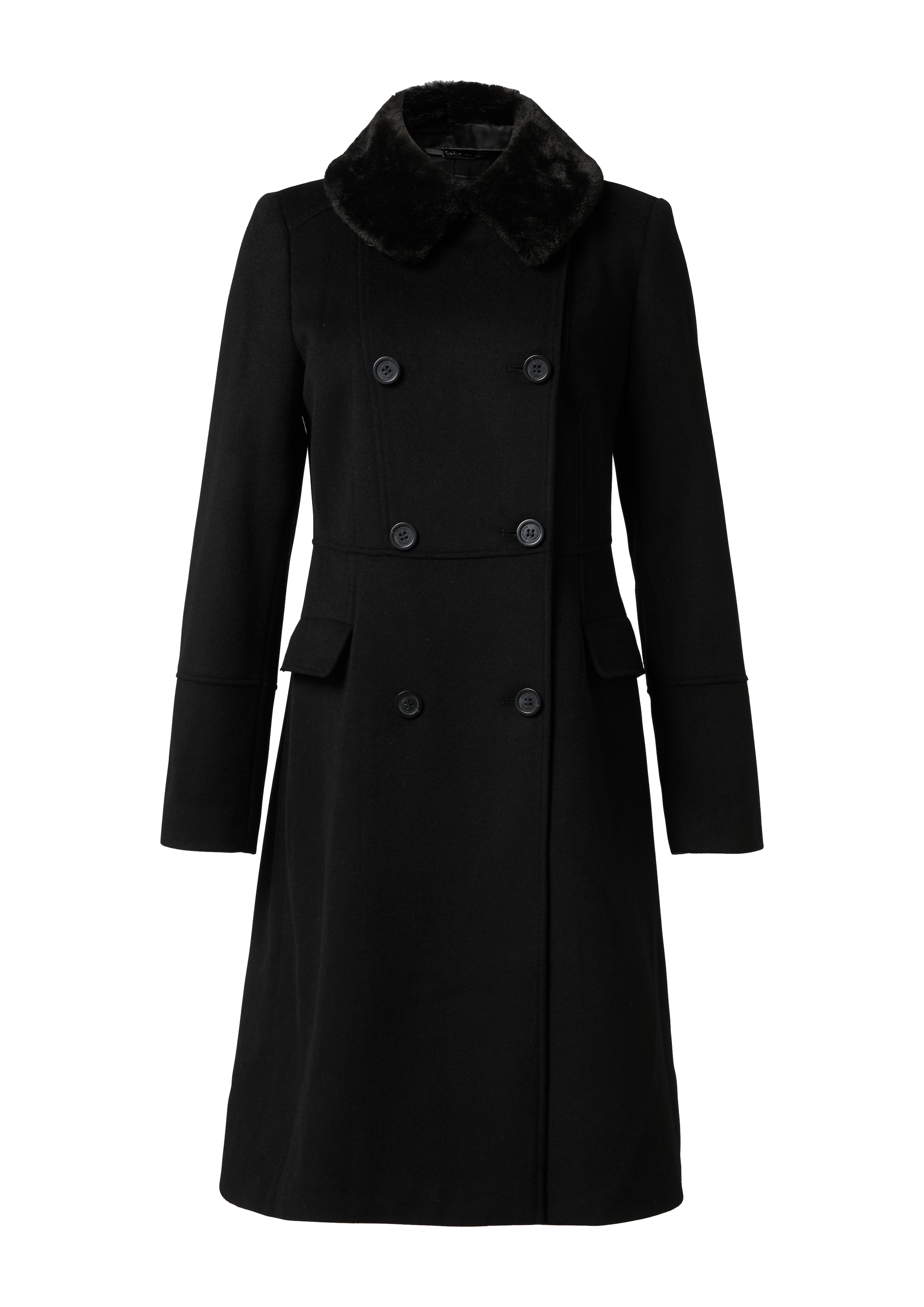 COMMA Mantel in Schwarz: Vorderseite