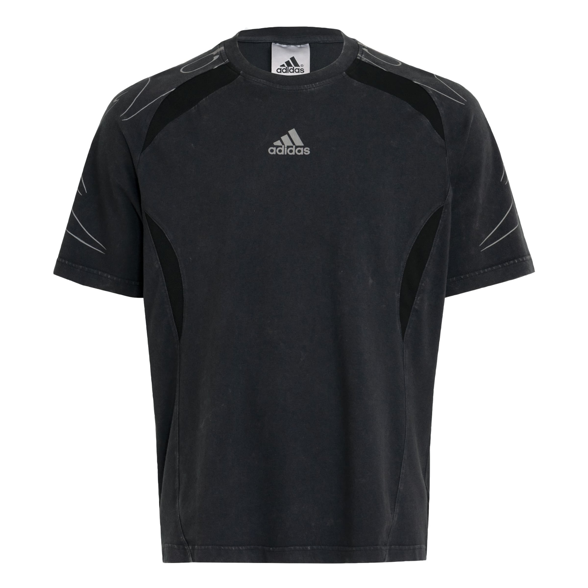 ADIDAS ORIGINALS T-Shirt 'Adilenium Season 4 Teamgeist' en gris / noir / noir chiné, Vue avec produit