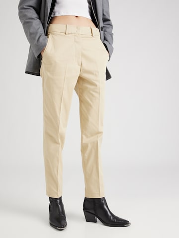 ESPRIT - regular Pantalón de pinzas en beige: frente