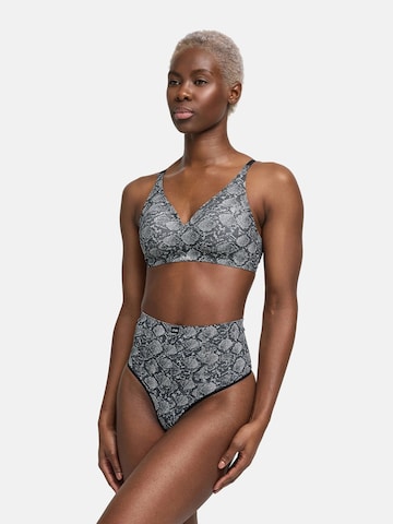 cfab (formerly creamy fabrics) String 'Seamless High-Waist Tanga' i grå: framsida