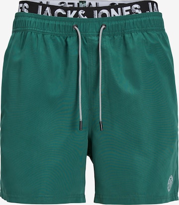 JACK & JONES - Calções de banho 'FIJI' em verde: frente