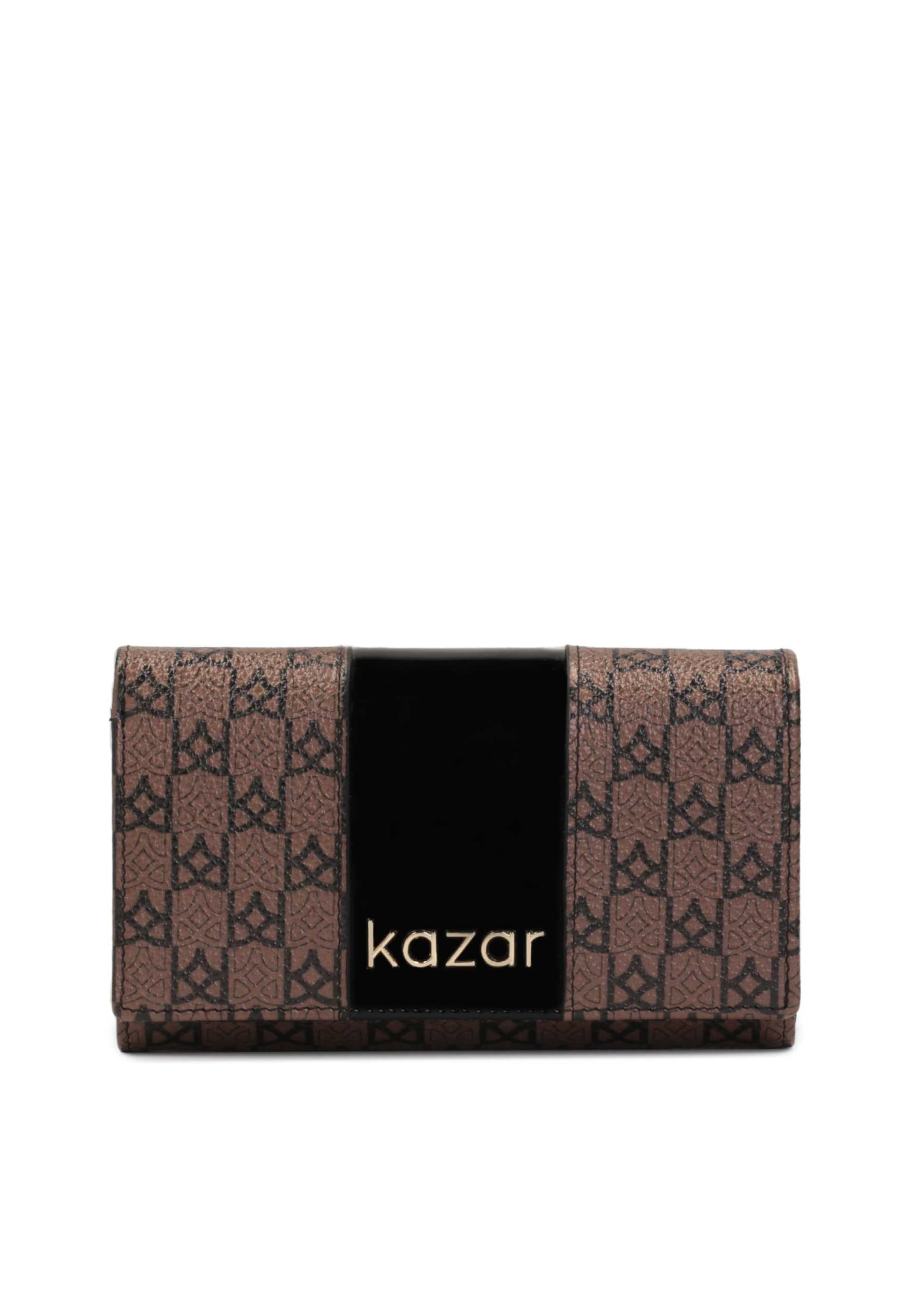 Kazar Wallet in Brown: front