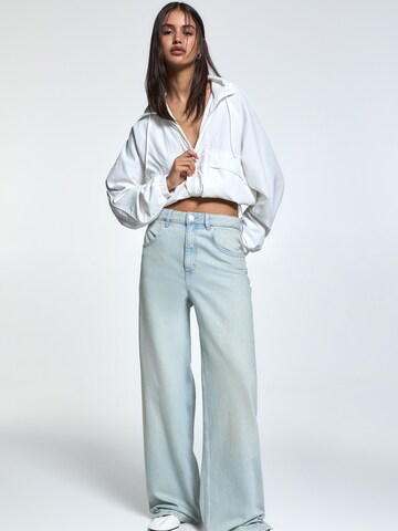 Pull&Bear Wide Leg Jeans i blå