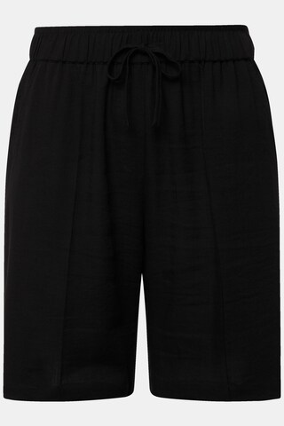 Ulla Popken Regular Trousers in Black: front
