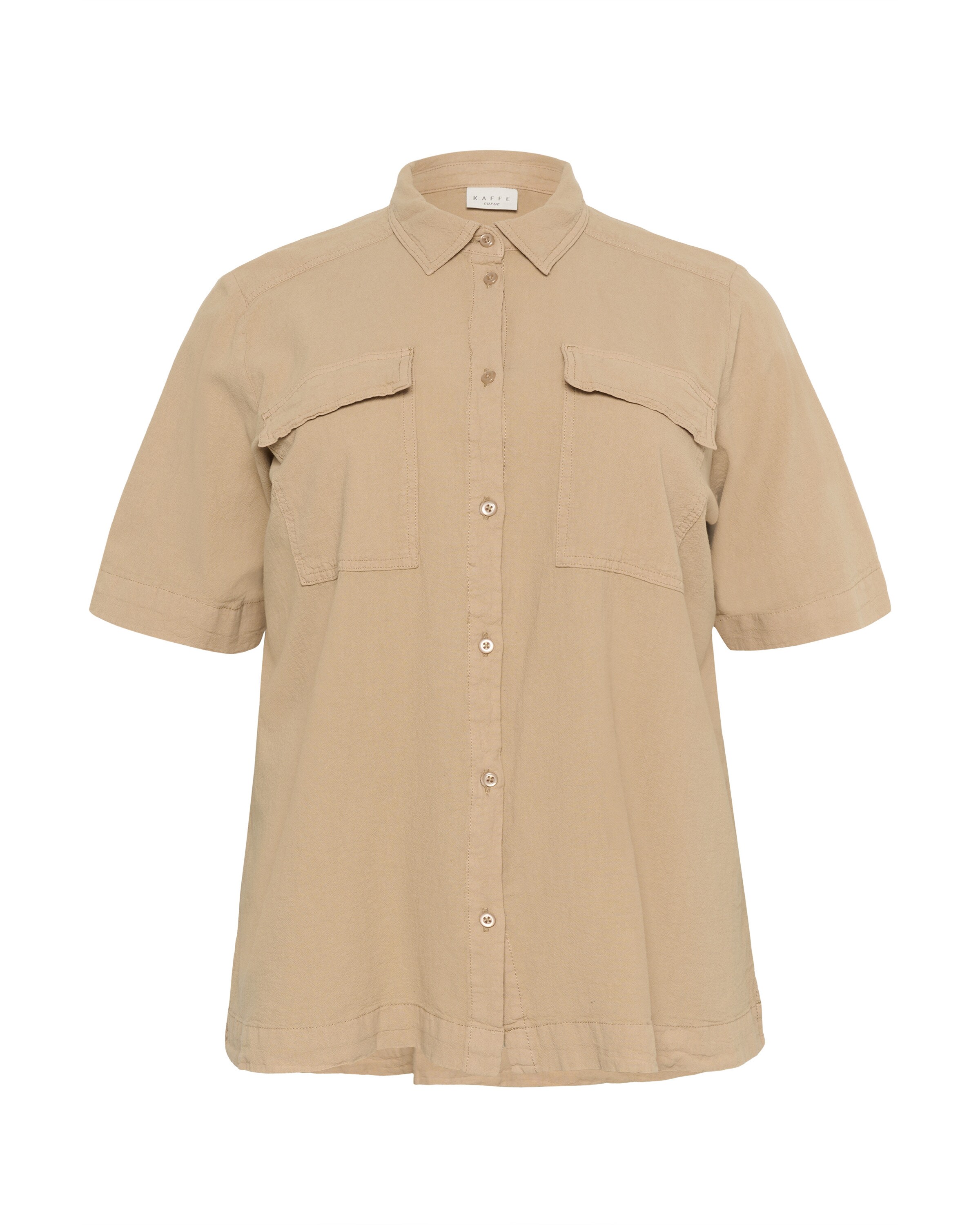 KAFFE CURVE - Blusa 'KCNana Liah' em bege: frente