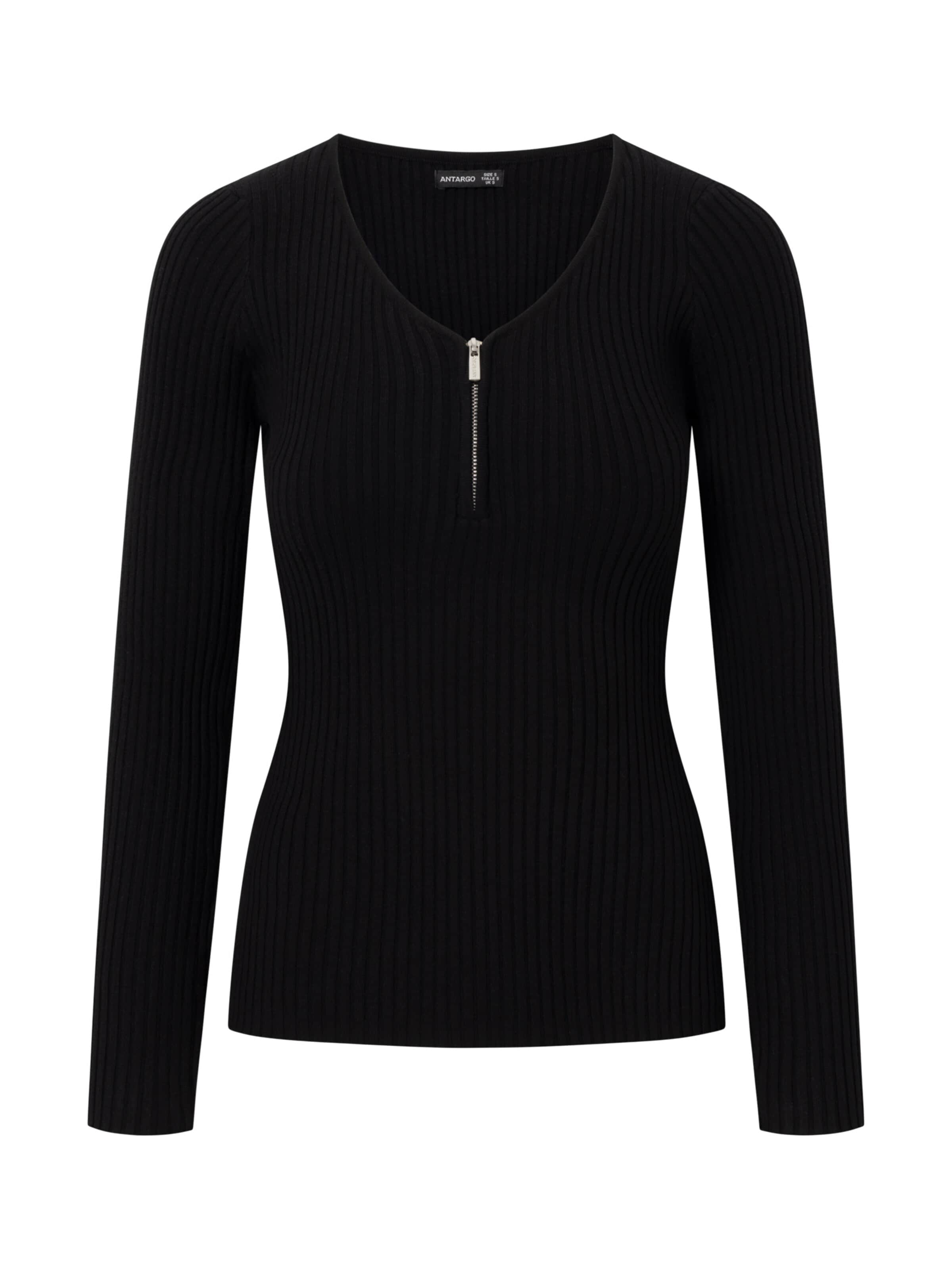 Antargo Pullover 'Delia'‌‌‌‌‌‌‌‌‌ in Schwarz: Vorderseite