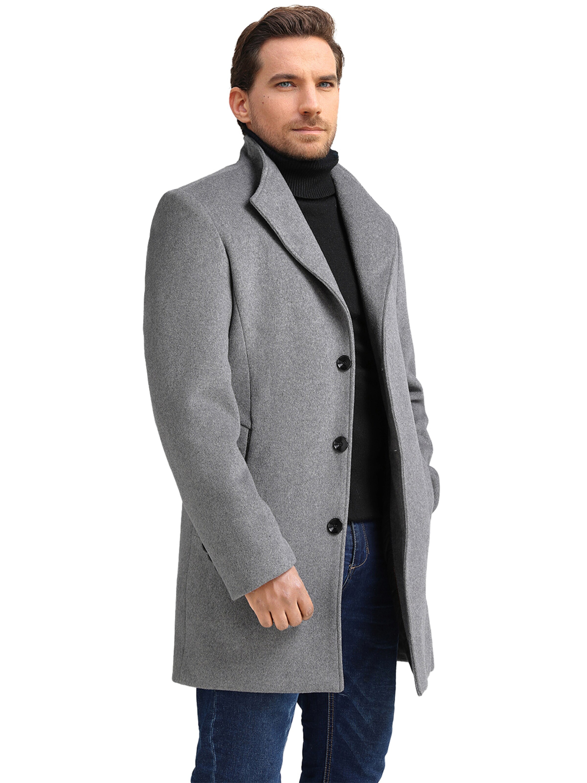 YOUTHUP Winter Coat 'Kontur' in Grey