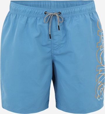 Jack & Jones Plus Badeshorts 'FIJI' i blå: forside