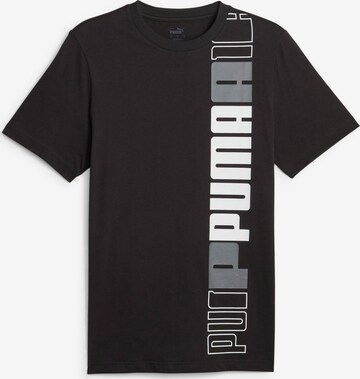 PUMA Performance Shirt 'ESS+ LOGO' in Black: front