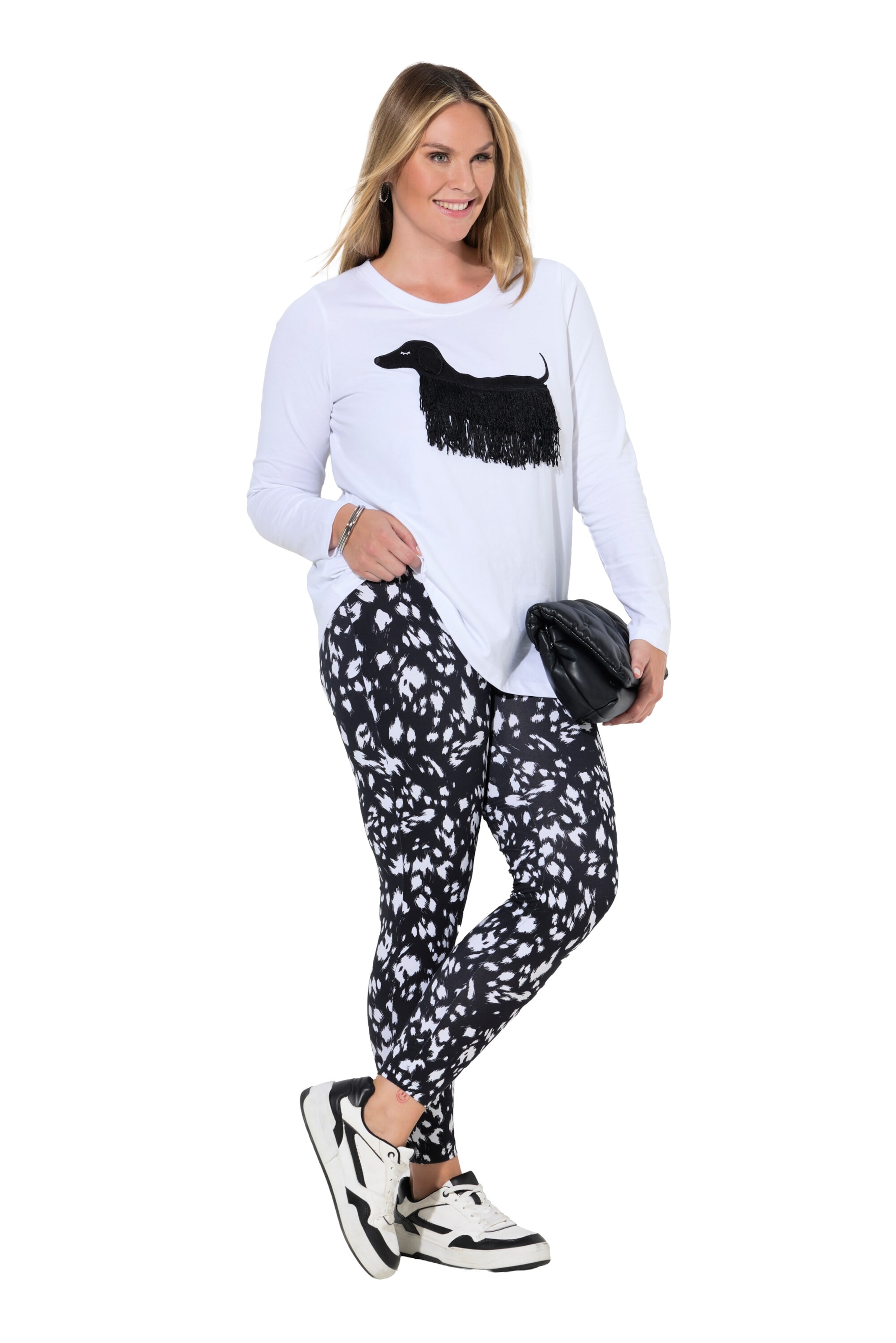 MIAMODA Skinny Leggings in Zwart: voorkant