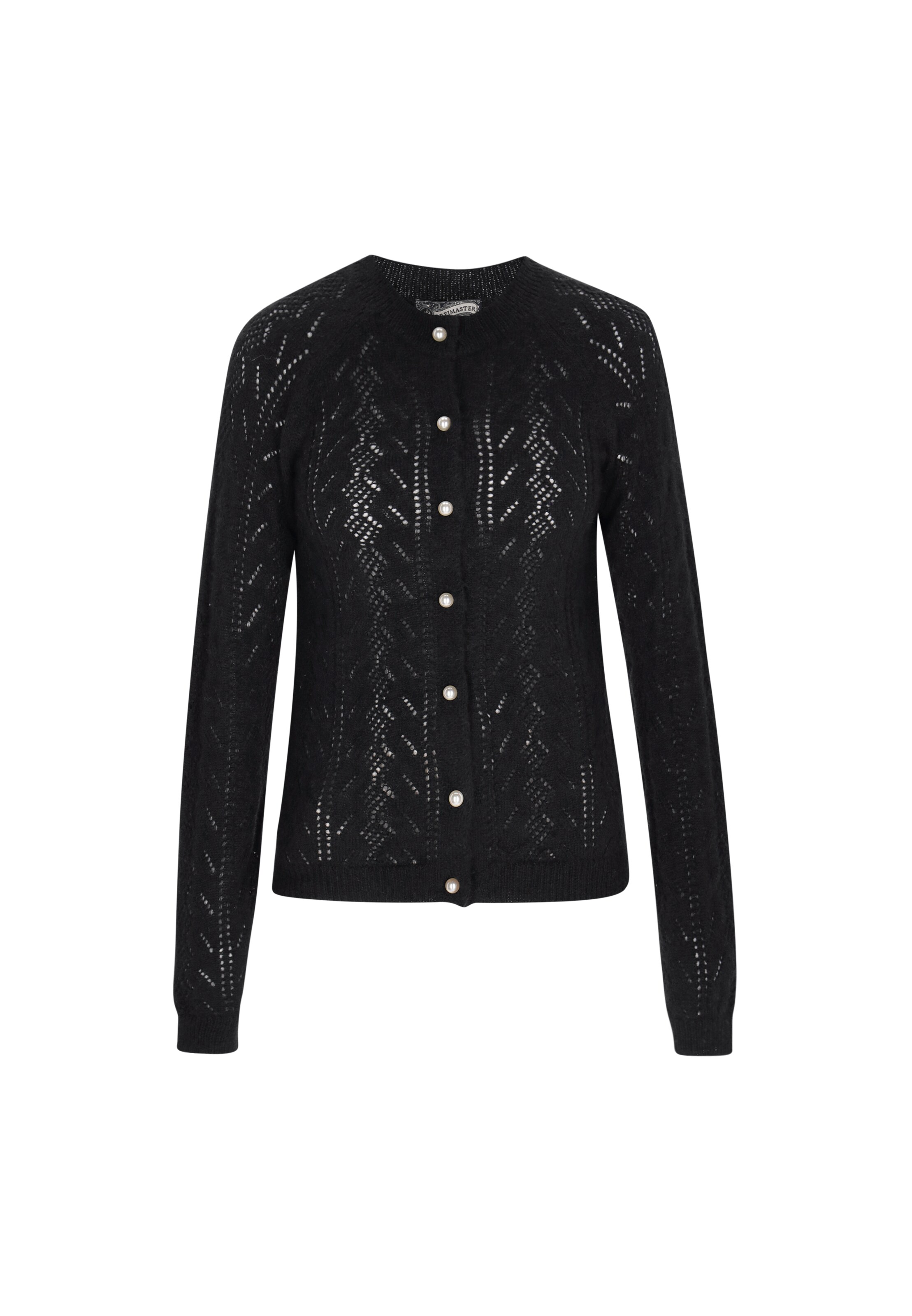 DreiMaster Vintage Knit cardigan 'Vintage' in Black: front