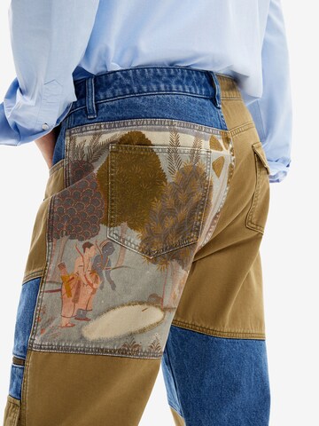 Desigual Tapered Cargobroek in Blauw