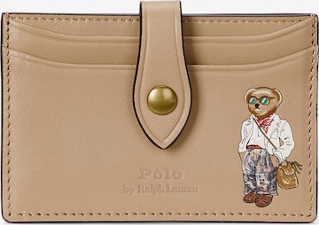 Porte-monnaies Polo Ralph Lauren en beige : devant