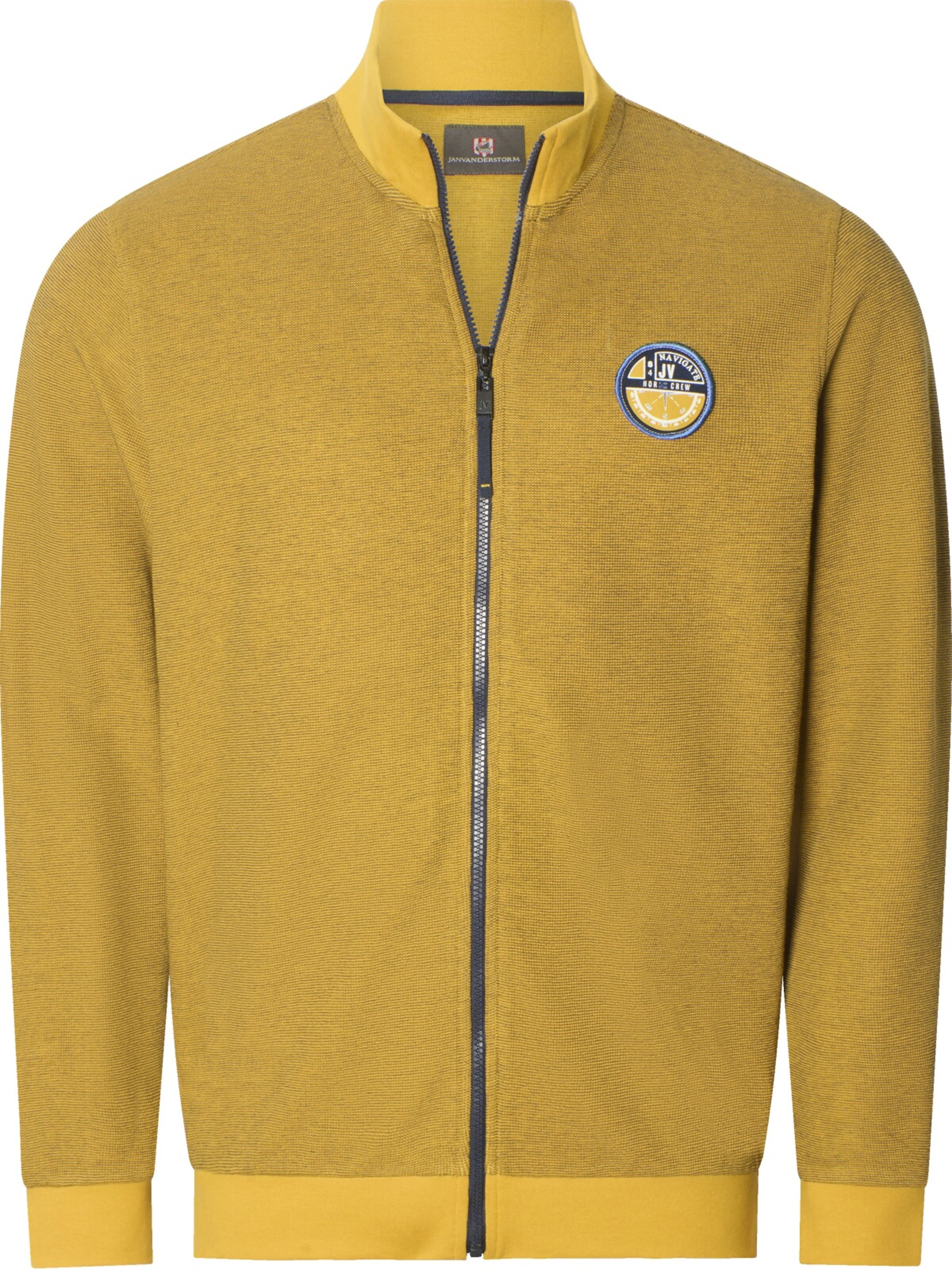 Jan Vanderstorm Zip-Up Hoodie 'Biarte' in Yellow: front
