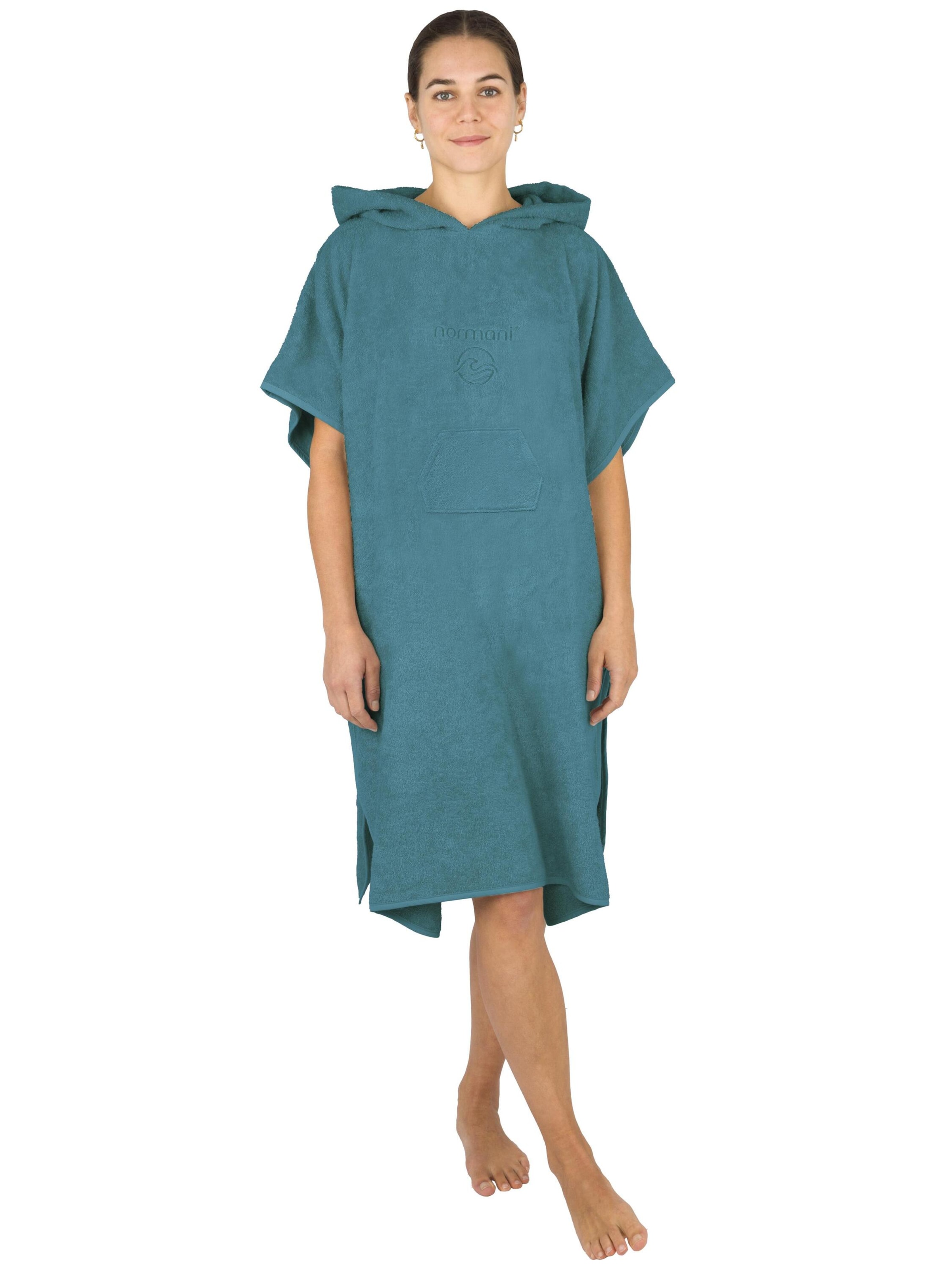 normani Short Bathrobe 'Sitra' in Green: front