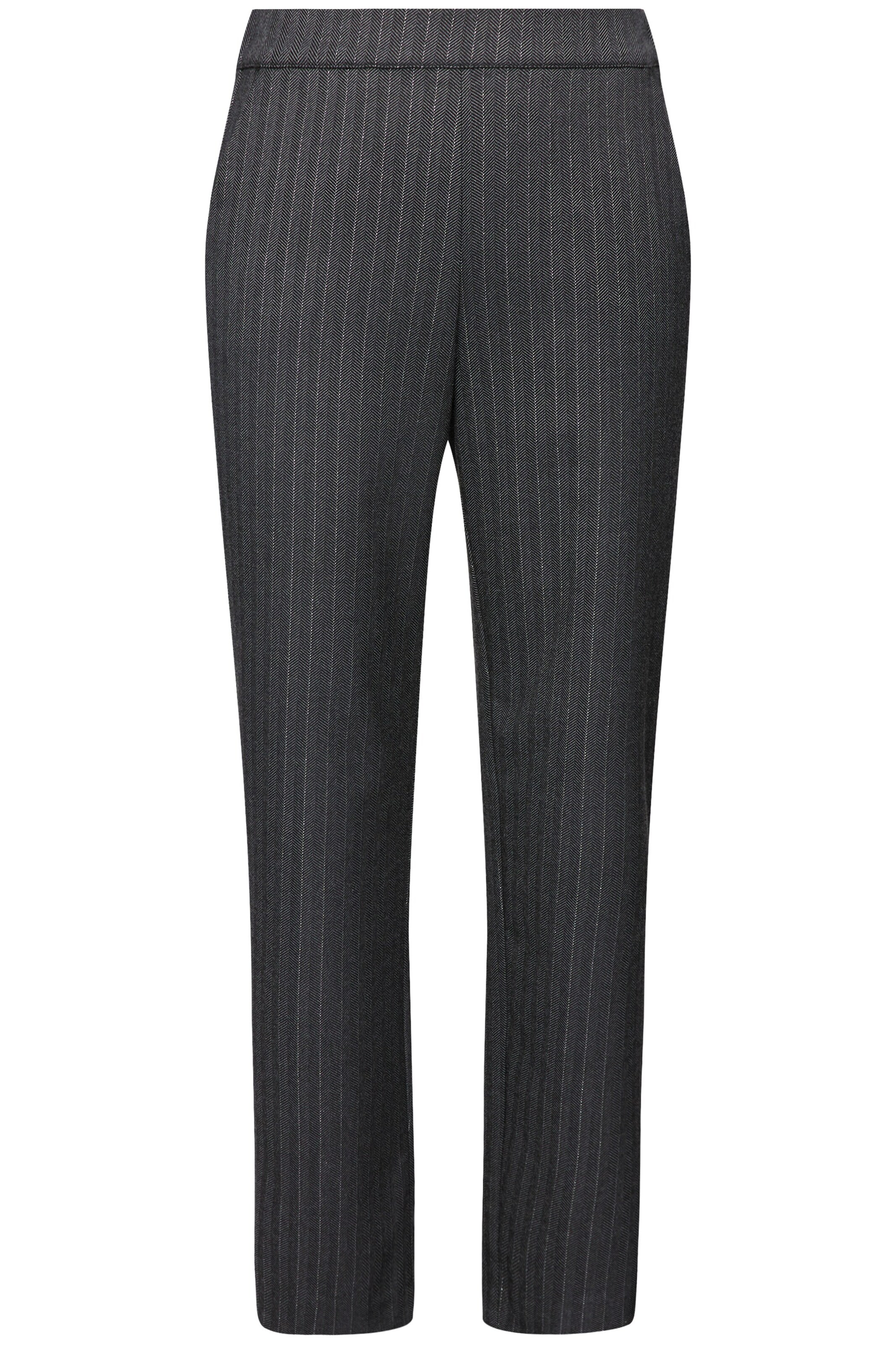 Ulla Popken Regular Broek in Grijs: voorkant