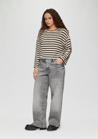QS Wide leg Jeans in Grijs: voorkant