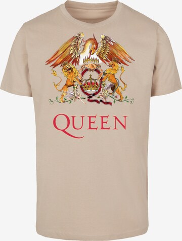 T-Shirt 'Queen Classic Crest' F4NT4STIC en beige : devant