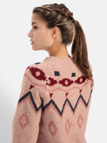 CAMEL ACTIVE Strickpullover mit Norwegermuster in Pink