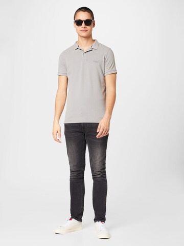 Superdry Poloshirt in Grau