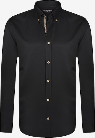 Jimmy Sanders Regular fit Button Up Shirt in Black: front