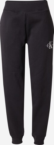 Calvin Klein Jeans Zwężany krój Spodnie w kolorze czarny: przód