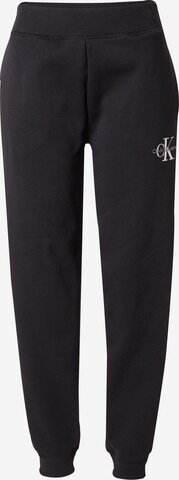 Tapered Pantaloni de la Calvin Klein Jeans pe negru: față