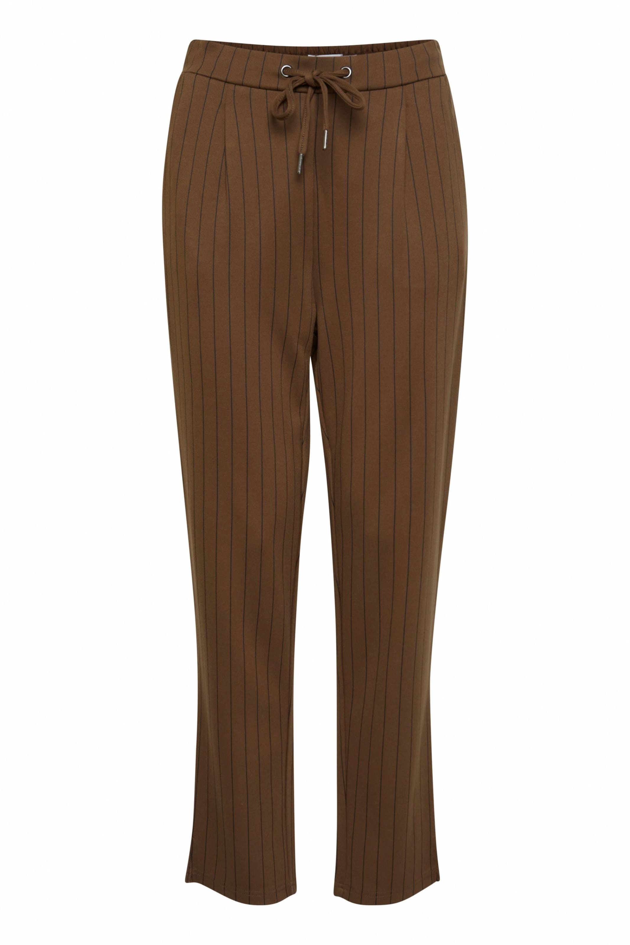 Fransa Regular Bandplooibroek 'Blenda' in Bruin: voorkant