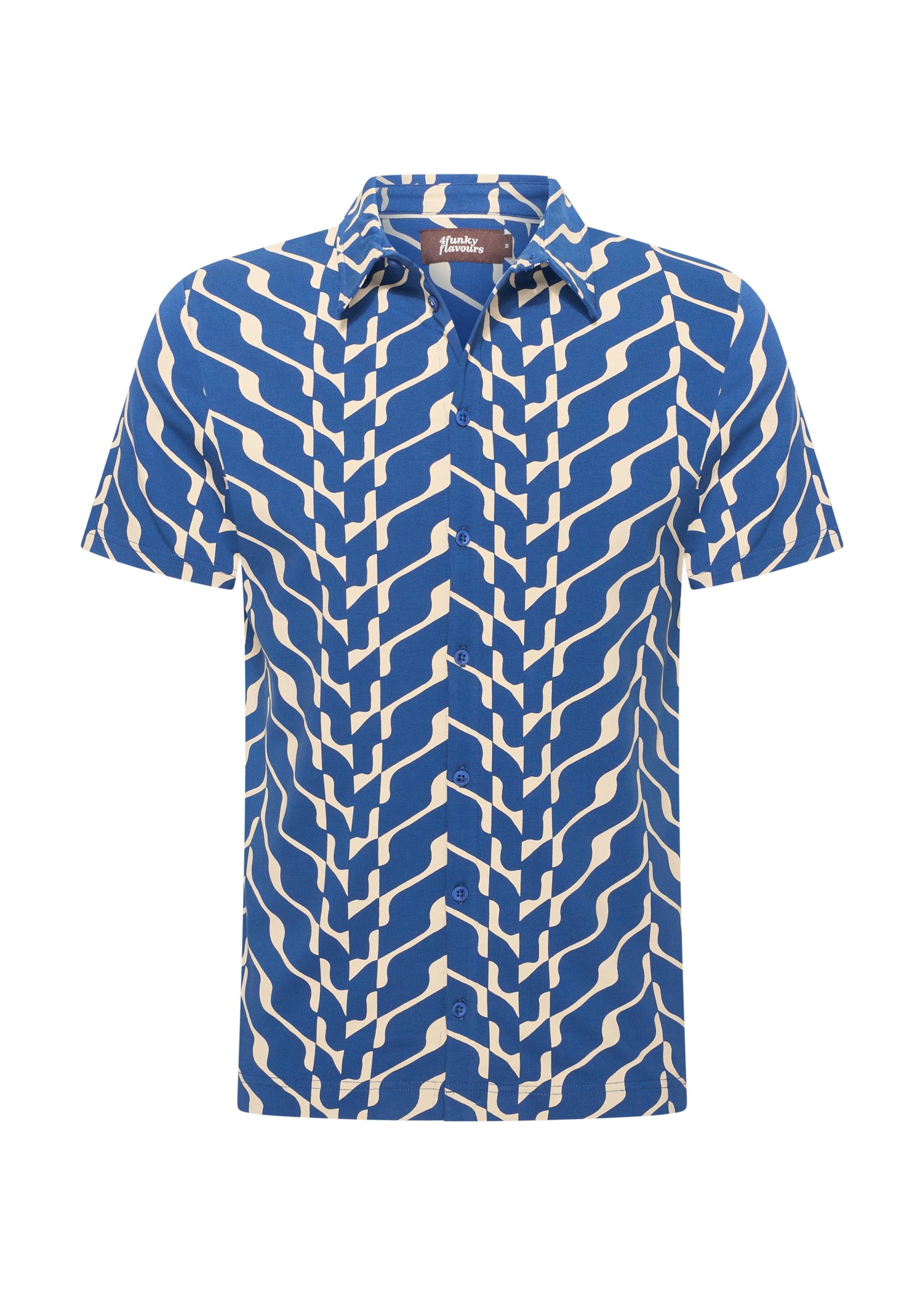 4funkyflavours Regular fit Overhemd 'Tired Of Being Alone' in Blauw: voorkant