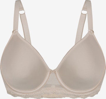 Soutien-gorge 'DOTTED MESH' sassa en beige : devant