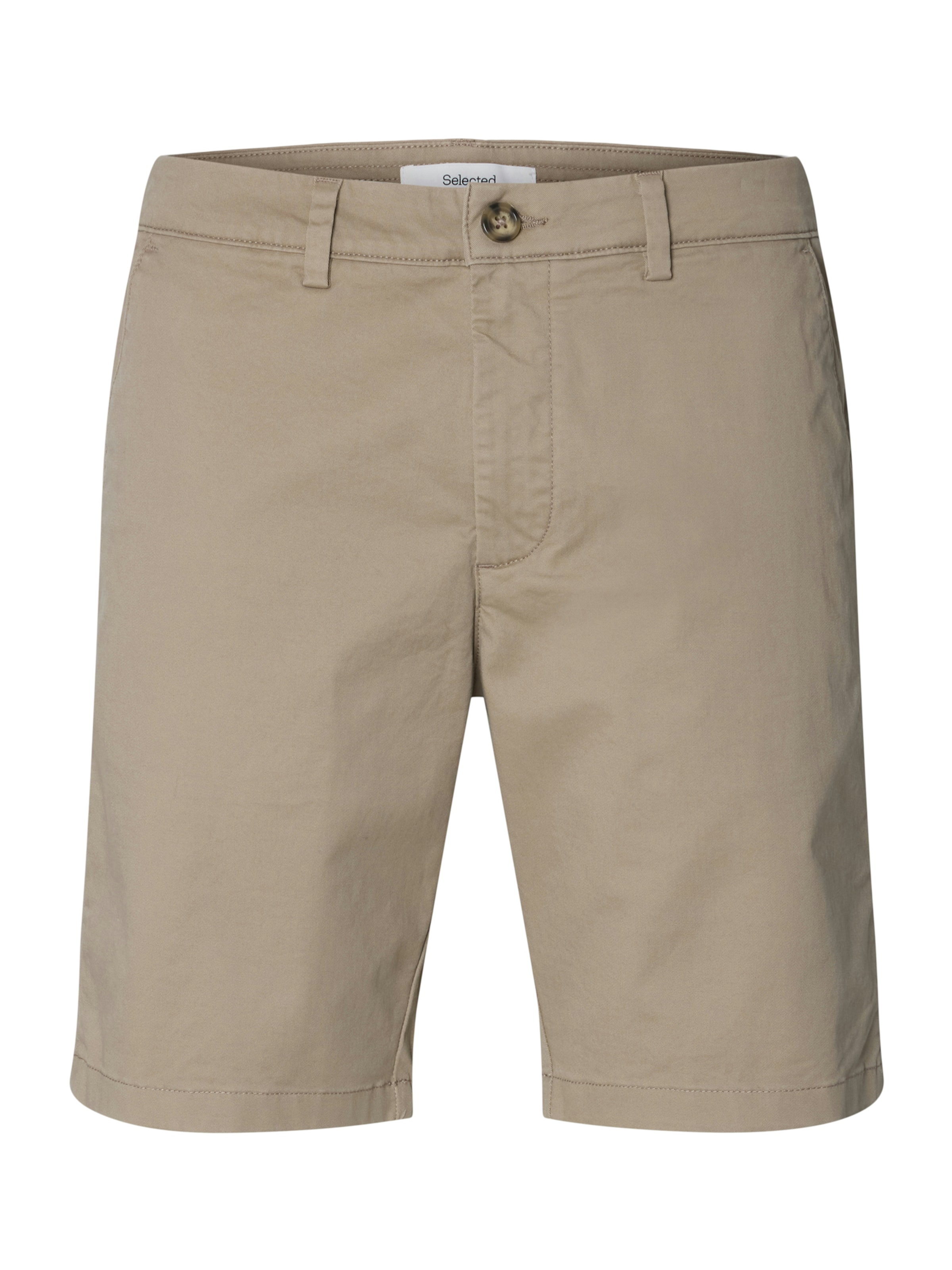 SELECTED - Slimfit Pantalón chino 'SLHPOUL' en beige: frente