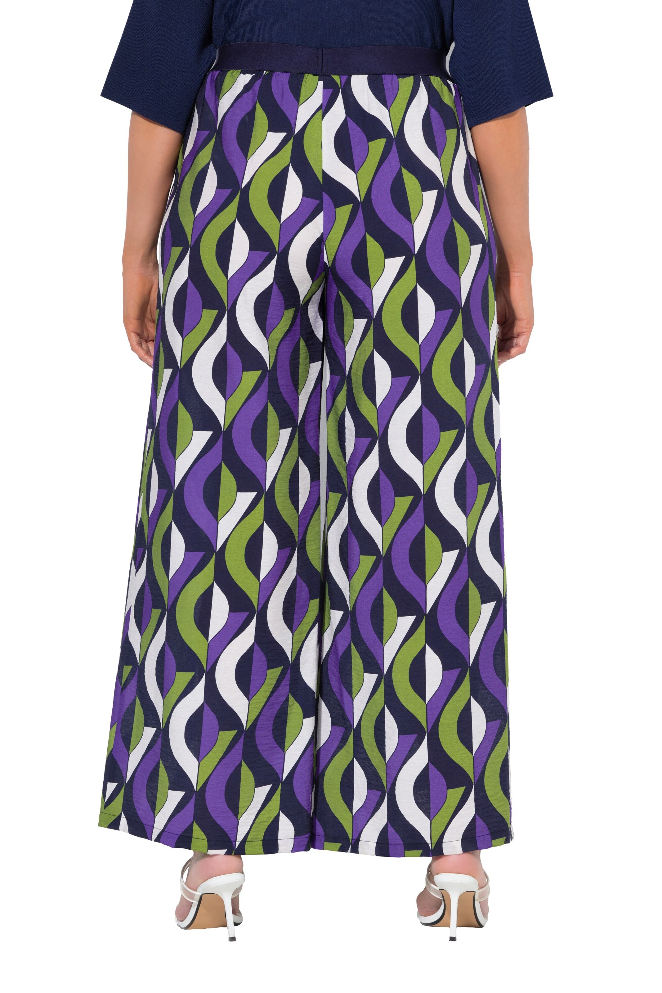 Ulla Popken Wide Leg Hose in Mischfarben