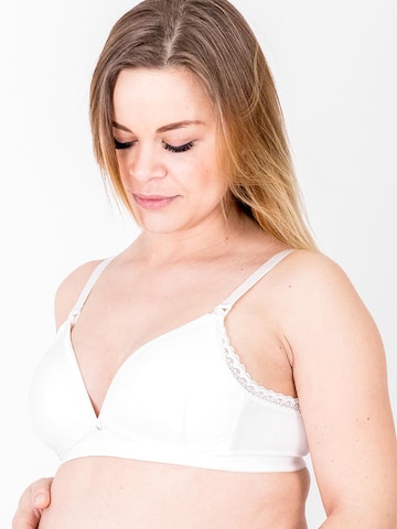petit amour T-shirt Nursing Bra 'GRETA' in White: front