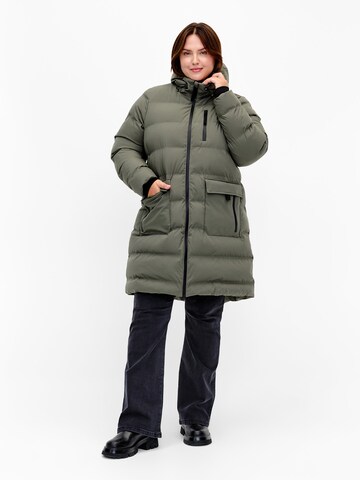 Zizzi Winter Coat 'SEALED' in Grey