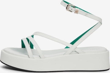 TOMMY HILFIGER Sandalen met riem in Wit: voorkant