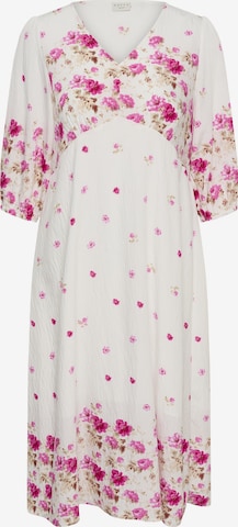 KAFFE CURVE - Vestido 'Rosa' en blanco: frente