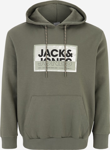 Jack & Jones Plus Mikina 'LOGAN' - Zelená: predná strana