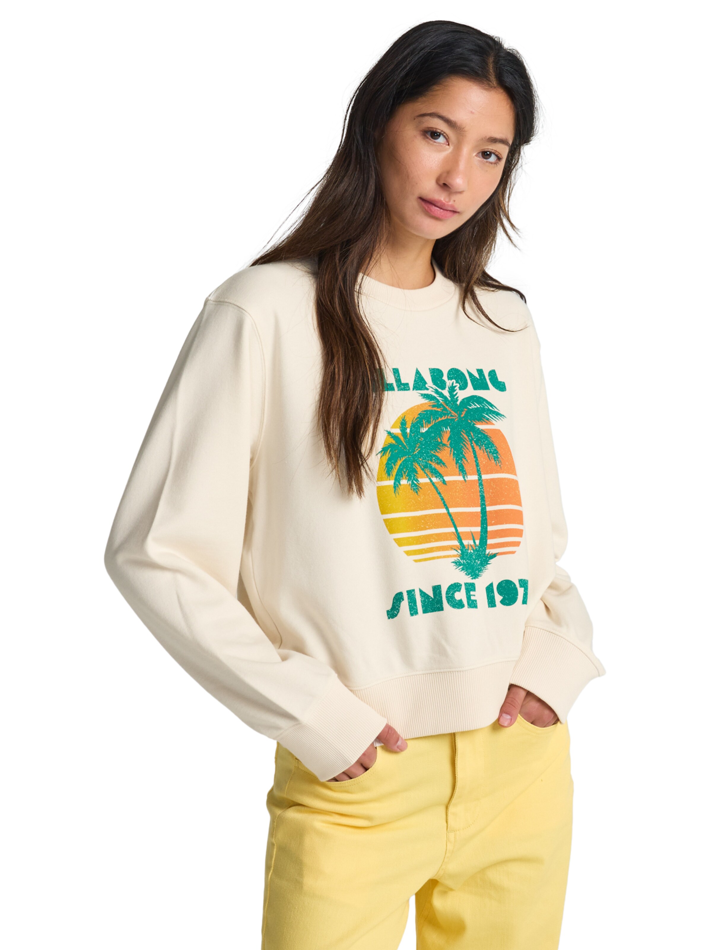 BILLABONG Sweatshirt 'My Fave Beach' in Beige: Vorderseite