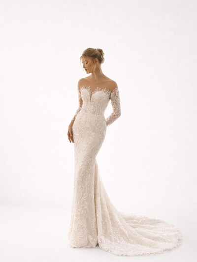 Devotion Dresses Robe de soirée 'Iriselle Wedding dress' en ivoire, Vue avec produit