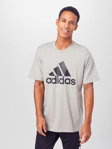 ADIDAS SPORTSWEAR Performance shirt 'Essentials Big Logo' in Grey: front