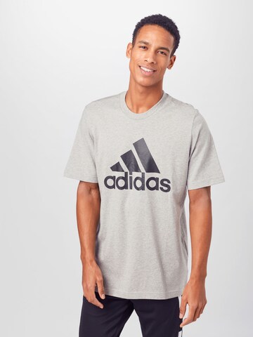 ADIDAS SPORTSWEAR Performance Shirt 'Essentials Big Logo' in Grey: front